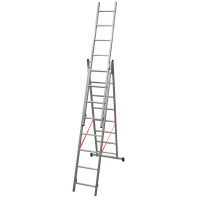 Facal Stilo SL230-3, 3x8 gradini, 5.10 m - Scala telescopica in alluminio allungabile - Altezza stimata operativa 6 m