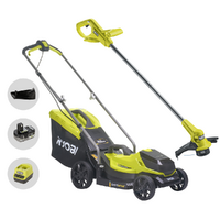 Ryobi RLM18X33B50LT23A - Kit Rasaerba + Tagliabordi a batteria - 18V 5Ah - Taglio 33cm + 23cm