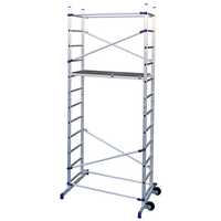 OUTLET - PICCOLI DIFETTI ESTETICI - Facal Pinna Clic - Trabattello in alluminio - Due alzate - Zoppo per scale - Altezza 3,65m
