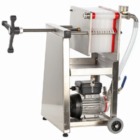 Enotecnica Pillan F10 - Filtro a cartoni per vino carrellato - Telaio INOX e pompa NOVAX