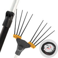 Volpi Bomber 165L - Abbacchiatore elettrico 210/300 cm a batteria tipo auto con cavo in dotazione - Asta telescopica in alluminio