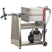 Enotecnica Pillan F20 - Filtro a cartoni per vino carrellato - Telaio Inox e Pompa Novax