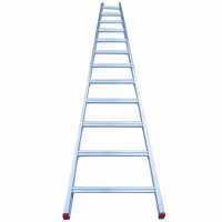 Scala agricola conica professionale in alluminio S110L12, 12 gradini, 3.45 m - Altezza stimata operativa 4.45 m