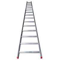 Scala agricola conica professionale in alluminio S110L14, 14 gradini, 4 m - Altezza stimata operativa 5 m