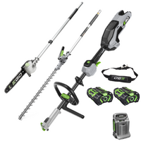 EGO MHCC 1022 E - Kit multifunzione tagliasiepi + potatore a batteria - 2x 56V 2.5Ah