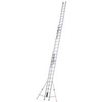 Facal Roller - 3x13 gradini, altezza 10.34 mt - Scala tripla telescopica in alluminio - Con stabilizzatori