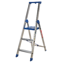 Marchetti CLIMB 03, 3 gradini, 1.45 m - Scalandrino in alluminio con cavalletto - Altezza stimata operativa 2.45 m