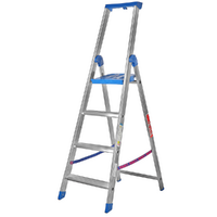 Marchetti CLIMB, 4 gradini, 1,55 mt - Scalandrino in alluminio con cavalletto