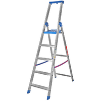 Marchetti CLIMB 05, 5 gradini, 2 m - Scalandrino in alluminio con cavalletto - Altezza stimata operativa 3 m