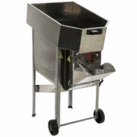 Jolly Falkom – Defogliatrice elettrica per olive in acciaio inox AISI 304 – Variatore di velocità e vasca 77 L