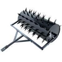 Geotech - Rullo costipatore dentato 92 cm - Arieggiatore trainato in acciaio per trattorino rasaerba