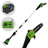 Greenworks G48PS - Potatore su asta di prolunga a batteria 48V - Batteria 5Ah