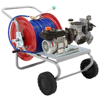 Kit motopompa elettrica da irrorazione con carrello - Comet MTP P40/20 TRF90 HP3 BA SCAT EL - Per prodotti chimici e acidi