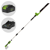 Greenworks G48PHTII - Tagliasiepi a batteria su asta di prolunga - 48V 2Ah