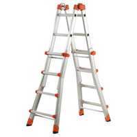 Gierre Peppina AL020, 2x8 gradini, 3.82 m - Scala telescopica in alluminio - Altezza stimata operativa 4.82 m