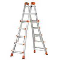 Gierre Peppina AL040, 2x10 gradini, 4.82 m - Scala telescopica in alluminio - Altezza stimata operativa 5.70 m