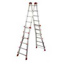Gierre Peppina AL060, 2x12 gradini, 5.90 m - Scala telescopica in alluminio - Altezza stimata operativa 6.90 m