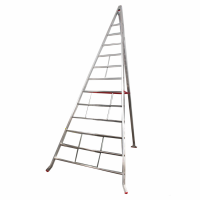 Scala a tre piedi agricola in alluminio Country, 12 gradini, 4 m - da potatura - conica - Altezza stimata operativa 5 m