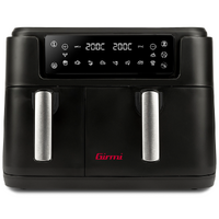 Girmi FG26 Ecofrit Bis - Friggitrice ad aria doppio cestello digitale 9L