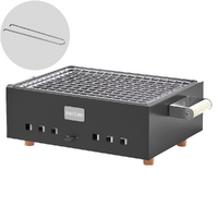 Barbecue a carbone da tavolo Dalmazio - Artigianale - Scocca nera antracite