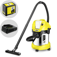 Karcher WD 3 Premium Battery 36 V - Aspirapolvere multiuso a batteria 36V 5Ah - Solidi liquidi e soffiatore