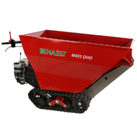 Benassi M403DHO - Motocarriola cingolata - Cassone dumper idraulico con scarico alto - Portata 400Kg