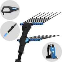 Campagnola Alice STAR 58 PLUS - Asta in carbonio - 210 - 280 cm - Abbacchiatore elettrico - Batteria a zaino inclusa