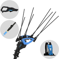 Campagnola Icarus V1 58 - Asta in carbonio da 150-220 cm - Abbacchiatore elettrico - Batteria a zaino inclusa