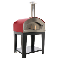 OUTLET - DIFETTI ESTETICI - Rossofuoco Nonna Luisa Rosso - Forno a legna da esterno con carrello