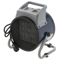 OUTLET - PICCOLI DIFETTI ESTETICI - BullMach BM-EFH 3RC - Generatore di aria calda elettrico - Elemento riscaldabile in ceramica - 3KW