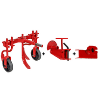 Estirpatore a tre ancore ET-3 con attacco a due bulloni registrabile e barra portattrezzi - Per motocoltivatori da 6-10HP