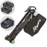 Ribimex PRBAT20-ASB1SB - Soffiatore aspiratore a batteria 40V 4Ah