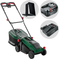 Bosch Rotak18V-32 - Tagliaerba a batteria - 18V/4Ah - Taglio 32 cm + in omaggio 2 batterie 18V 4Ah e caricatore