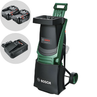 Bosch UniversalShredder - Biotrituratore a batteria 36V - con sacco di raccolta - 2x18V/4Ah