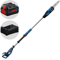 Bosch Professional GKE 18V-25T - Potatore elettrico a batteria su asta telescopica -18V 8Ah - Nuovo caricatore GAL 12V/18V-80 PRO