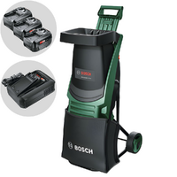 Bosch UniversalShredder - Biotrituratore a batteria 36V - con sacco di raccolta - 2x18V/4Ah - TERZA BATTERIA IN OMAGGIO