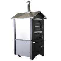 Forno a legna da esterno Medius 80 EXT in acciaio - Ventilato con tetto in INOX