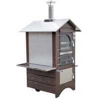 Forno a legna da esterno Medius 80 Deluxe EXT INOX - Smalto ramato