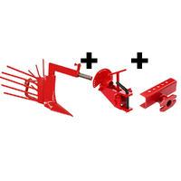 Assolcatore AS1-5 con ali scavapatate e attacco a due bulloni registrabile con barra portattrezzi - Per motocoltivatori da 6-10HP