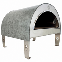 Pizza Party Ardore Perla - Forno a gas per pizza da esterno - Camera di cottura 40x40 cm - Piano cottura in mattoni refrattari