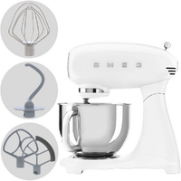 Smeg Full Color Bianco SMF05WHEU - Impastatrice Planetaria - Vasca in Inox da 4,8 litri