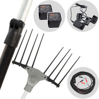 Volpi Super Bomber 285XL - Abbacchiatore elettrico 240/360 cm a batteria a litio 2x 21.6V 4Ah - Asta telescopica in alluminio