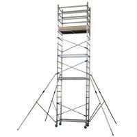 Facal Alto 620 - Trabattello professionale in alluminio - 4 ruote frenanti - Altezza 6,20m