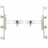Coppia aste inox irrorazione con getti a farfalla in ottone 4+4 completo di supporti INOX
