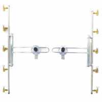 Coppia aste inox irrorazione con getti a farfalla in ottone 5+5 completo di supporti INOX