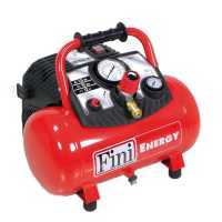 Fini Energy 12 - Compressore aria elettrico portatile monofase, oil-less - Motore 1.5 HP - 12 lt