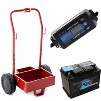 Set completo: carrello in metallo + batteria 70 Ah + caricabatteria Awelco Automatic 20