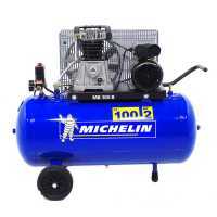 Michelin MB 100 B - Compressore aria elettrico monofase a cinghia - Motore 2 HP - 100 lt