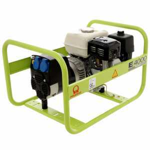 Generatore di corrente 2,6 kW monofase a benzina Pramac E 4000 con motore Honda GX 200