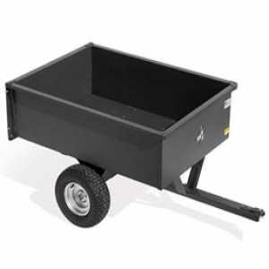 Carrello trainato grande x trattorino, rimorchio in metallo 122x86, ruote grandi